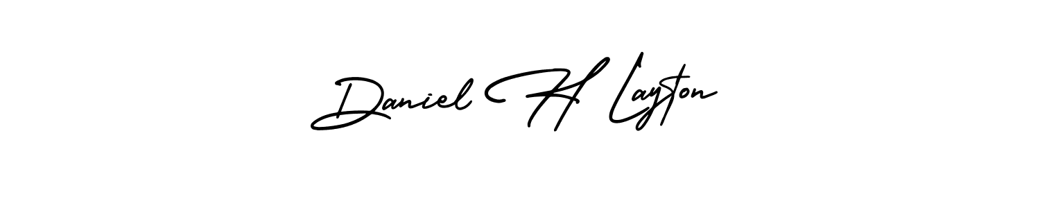 Design your own signature with our free online signature maker. With this signature software, you can create a handwritten (AmerikaSignatureDemo-Regular) signature for name Daniel H Layton. Daniel H Layton signature style 3 images and pictures png