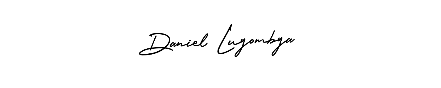 if you are searching for the best signature style for your name Daniel Luyombya. so please give up your signature search. here we have designed multiple signature styles  using AmerikaSignatureDemo-Regular. Daniel Luyombya signature style 3 images and pictures png