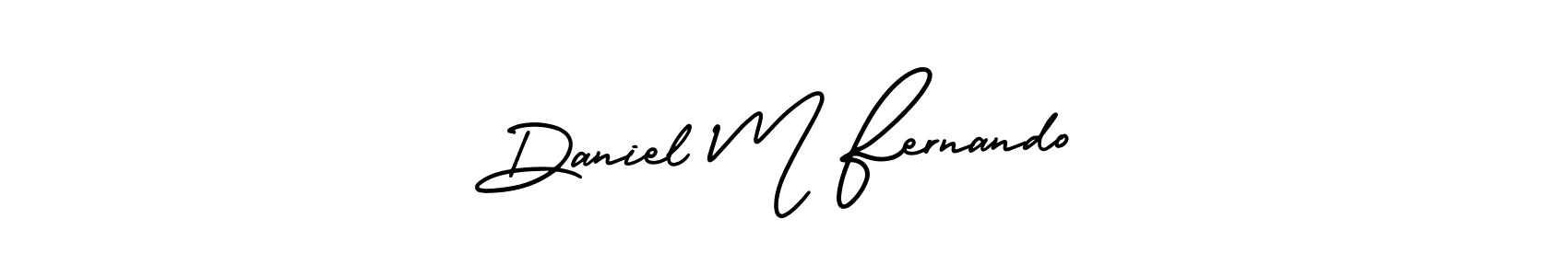 How to make Daniel M Fernando name signature. Use AmerikaSignatureDemo-Regular style for creating short signs online. This is the latest handwritten sign. Daniel M Fernando signature style 3 images and pictures png