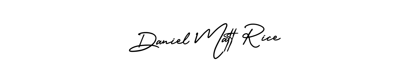 You should practise on your own different ways (AmerikaSignatureDemo-Regular) to write your name (Daniel Matt Rice) in signature. don't let someone else do it for you. Daniel Matt Rice signature style 3 images and pictures png