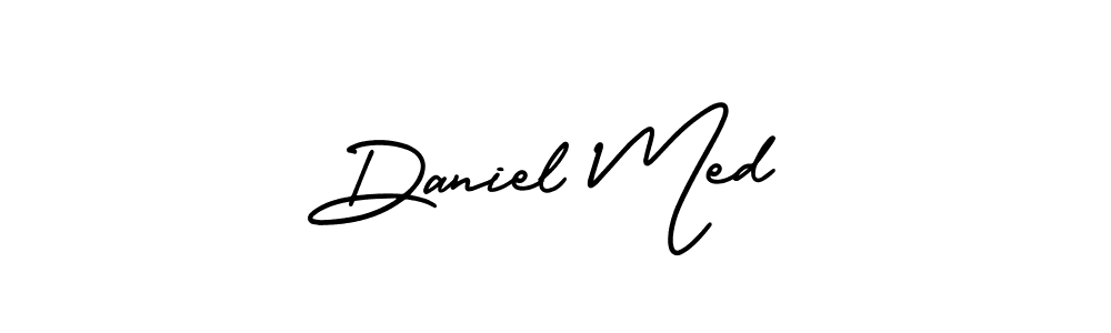 Daniel Med stylish signature style. Best Handwritten Sign (AmerikaSignatureDemo-Regular) for my name. Handwritten Signature Collection Ideas for my name Daniel Med. Daniel Med signature style 3 images and pictures png