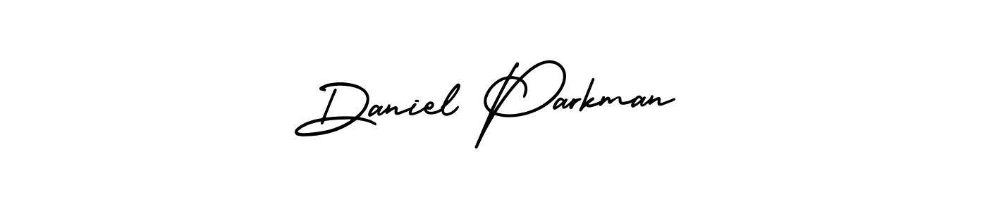 The best way (AmerikaSignatureDemo-Regular) to make a short signature is to pick only two or three words in your name. The name Daniel Parkman include a total of six letters. For converting this name. Daniel Parkman signature style 3 images and pictures png