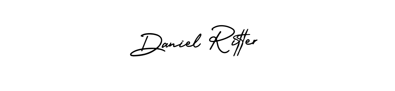 The best way (AmerikaSignatureDemo-Regular) to make a short signature is to pick only two or three words in your name. The name Daniel Ritter include a total of six letters. For converting this name. Daniel Ritter signature style 3 images and pictures png
