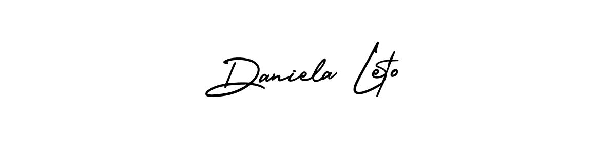 Use a signature maker to create a handwritten signature online. With this signature software, you can design (AmerikaSignatureDemo-Regular) your own signature for name Daniela Leto. Daniela Leto signature style 3 images and pictures png