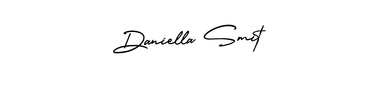 Make a short Daniella Smit signature style. Manage your documents anywhere anytime using AmerikaSignatureDemo-Regular. Create and add eSignatures, submit forms, share and send files easily. Daniella Smit signature style 3 images and pictures png