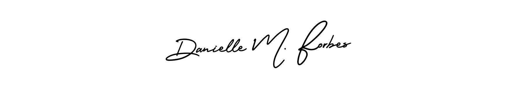 AmerikaSignatureDemo-Regular is a professional signature style that is perfect for those who want to add a touch of class to their signature. It is also a great choice for those who want to make their signature more unique. Get Danielle M. Forbes name to fancy signature for free. Danielle M. Forbes signature style 3 images and pictures png