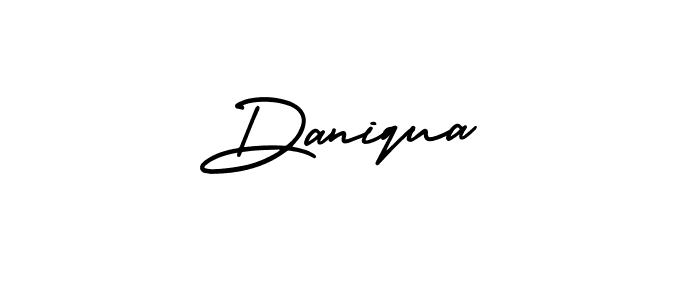 if you are searching for the best signature style for your name Daniqua. so please give up your signature search. here we have designed multiple signature styles  using AmerikaSignatureDemo-Regular. Daniqua signature style 3 images and pictures png