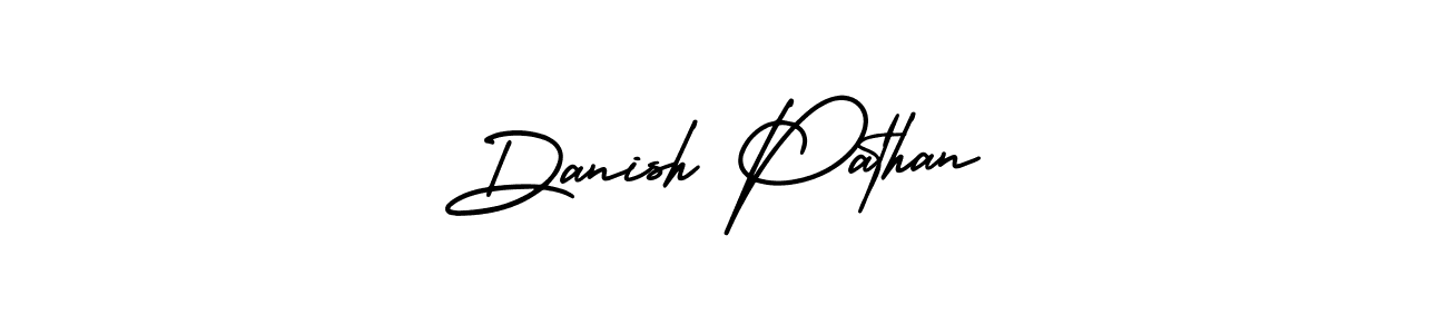 You should practise on your own different ways (AmerikaSignatureDemo-Regular) to write your name (Danish Pathan) in signature. don't let someone else do it for you. Danish Pathan signature style 3 images and pictures png