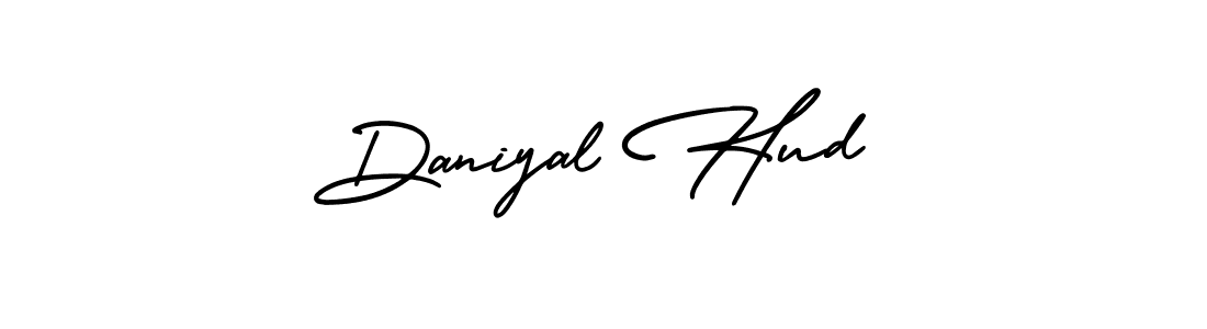 How to Draw Daniyal Hud signature style? AmerikaSignatureDemo-Regular is a latest design signature styles for name Daniyal Hud. Daniyal Hud signature style 3 images and pictures png