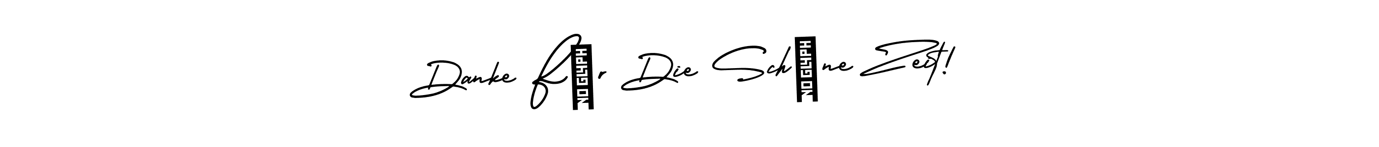 The best way (AmerikaSignatureDemo-Regular) to make a short signature is to pick only two or three words in your name. The name Danke Für Die Schöne Zeit! include a total of six letters. For converting this name. Danke Für Die Schöne Zeit! signature style 3 images and pictures png