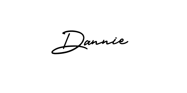 Dannie stylish signature style. Best Handwritten Sign (AmerikaSignatureDemo-Regular) for my name. Handwritten Signature Collection Ideas for my name Dannie. Dannie signature style 3 images and pictures png