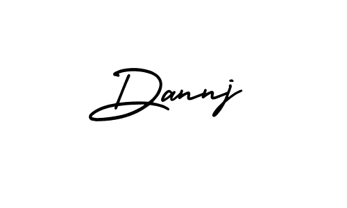 How to make Dannj name signature. Use AmerikaSignatureDemo-Regular style for creating short signs online. This is the latest handwritten sign. Dannj signature style 3 images and pictures png