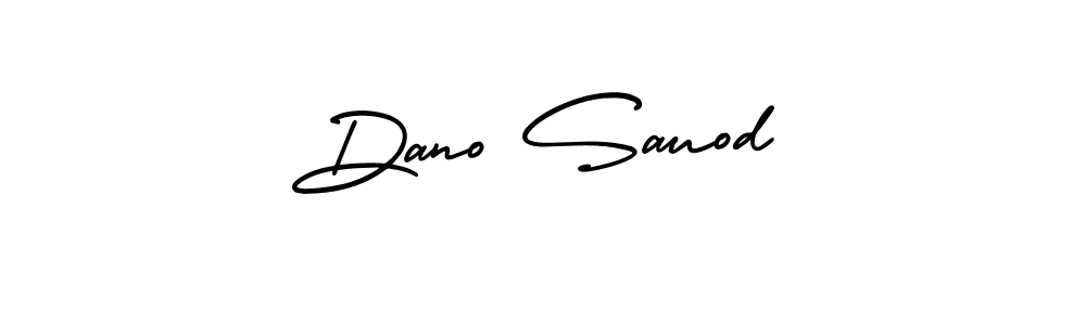 You should practise on your own different ways (AmerikaSignatureDemo-Regular) to write your name (Dano Sauod) in signature. don't let someone else do it for you. Dano Sauod signature style 3 images and pictures png