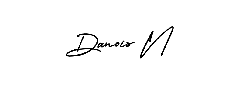 This is the best signature style for the Danois N name. Also you like these signature font (AmerikaSignatureDemo-Regular). Mix name signature. Danois N signature style 3 images and pictures png
