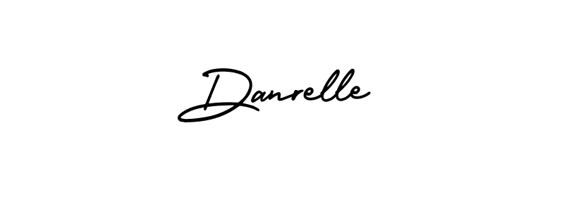 How to make Danrelle name signature. Use AmerikaSignatureDemo-Regular style for creating short signs online. This is the latest handwritten sign. Danrelle signature style 3 images and pictures png