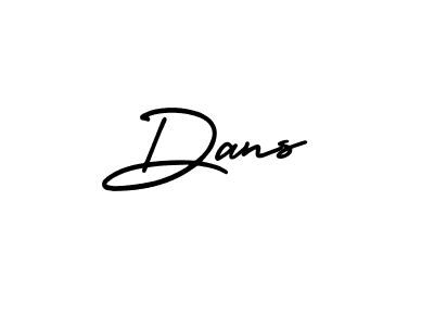 You should practise on your own different ways (AmerikaSignatureDemo-Regular) to write your name (Dans) in signature. don't let someone else do it for you. Dans signature style 3 images and pictures png