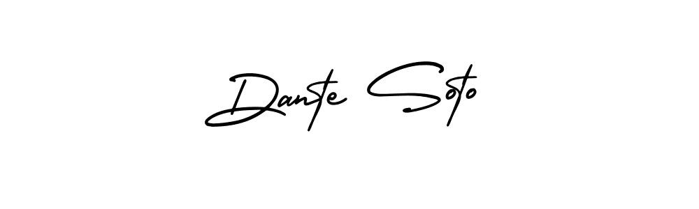 Design your own signature with our free online signature maker. With this signature software, you can create a handwritten (AmerikaSignatureDemo-Regular) signature for name Dante Soto. Dante Soto signature style 3 images and pictures png