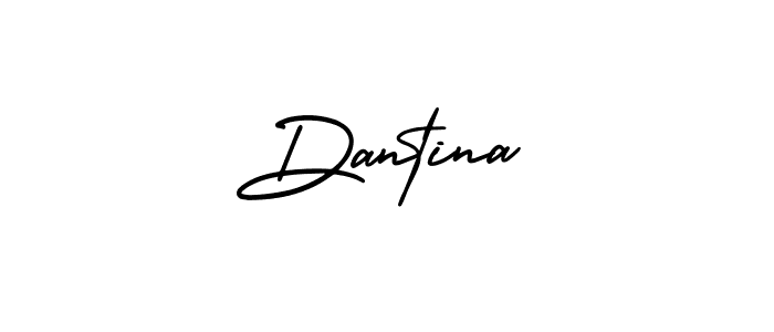 The best way (AmerikaSignatureDemo-Regular) to make a short signature is to pick only two or three words in your name. The name Dantina include a total of six letters. For converting this name. Dantina signature style 3 images and pictures png