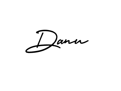 How to make Danu name signature. Use AmerikaSignatureDemo-Regular style for creating short signs online. This is the latest handwritten sign. Danu signature style 3 images and pictures png