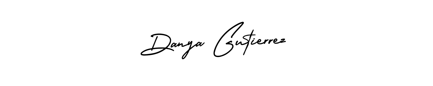 How to make Danya Gutierrez name signature. Use AmerikaSignatureDemo-Regular style for creating short signs online. This is the latest handwritten sign. Danya Gutierrez signature style 3 images and pictures png