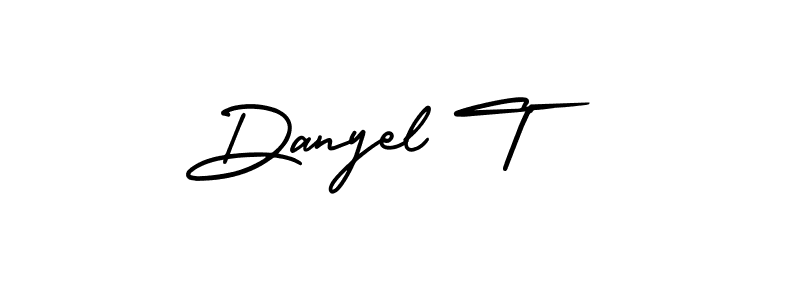 How to make Danyel T signature? AmerikaSignatureDemo-Regular is a professional autograph style. Create handwritten signature for Danyel T name. Danyel T signature style 3 images and pictures png