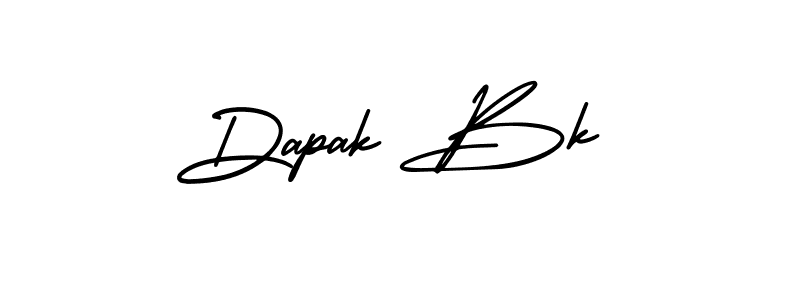 How to make Dapak Bk name signature. Use AmerikaSignatureDemo-Regular style for creating short signs online. This is the latest handwritten sign. Dapak Bk signature style 3 images and pictures png