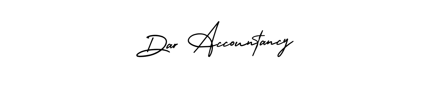 How to make Dar Accountancy name signature. Use AmerikaSignatureDemo-Regular style for creating short signs online. This is the latest handwritten sign. Dar Accountancy signature style 3 images and pictures png