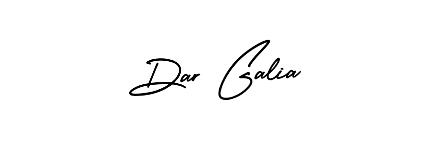 How to make Dar Galia name signature. Use AmerikaSignatureDemo-Regular style for creating short signs online. This is the latest handwritten sign. Dar Galia signature style 3 images and pictures png