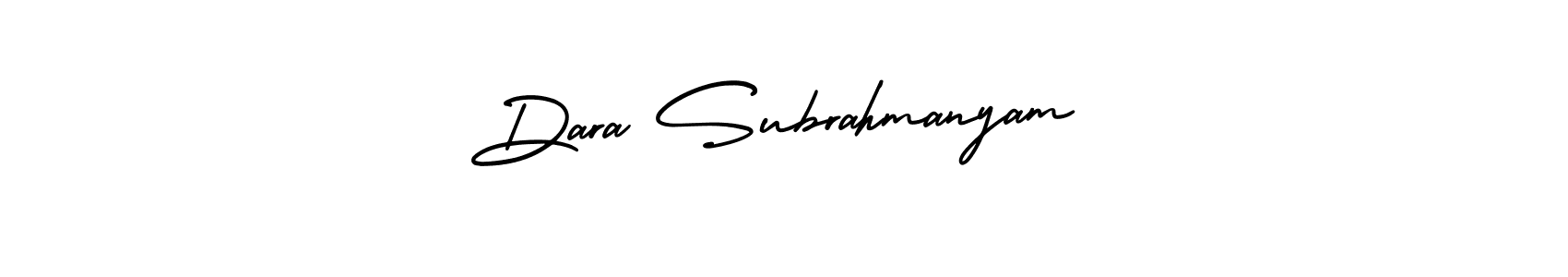 Use a signature maker to create a handwritten signature online. With this signature software, you can design (AmerikaSignatureDemo-Regular) your own signature for name Dara Subrahmanyam. Dara Subrahmanyam signature style 3 images and pictures png