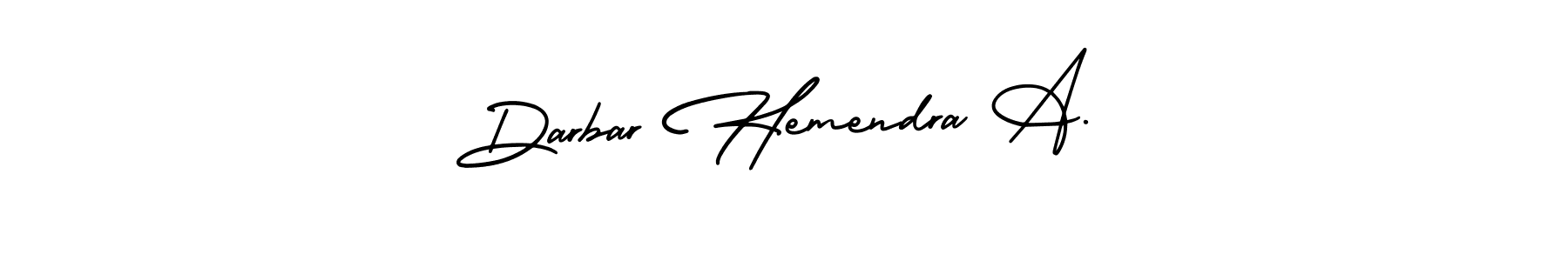 Check out images of Autograph of Darbar Hemendra A. name. Actor Darbar Hemendra A. Signature Style. AmerikaSignatureDemo-Regular is a professional sign style online. Darbar Hemendra A. signature style 3 images and pictures png