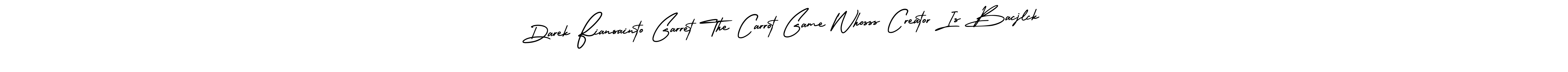 Also You can easily find your signature by using the search form. We will create Darek Fiansainto Garret The Carrot Game Whosss Creator Is Bacjlck name handwritten signature images for you free of cost using AmerikaSignatureDemo-Regular sign style. Darek Fiansainto Garret The Carrot Game Whosss Creator Is Bacjlck signature style 3 images and pictures png