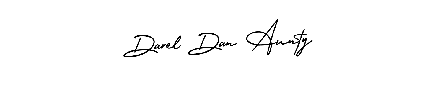 AmerikaSignatureDemo-Regular is a professional signature style that is perfect for those who want to add a touch of class to their signature. It is also a great choice for those who want to make their signature more unique. Get Darel Dan Aunty name to fancy signature for free. Darel Dan Aunty signature style 3 images and pictures png