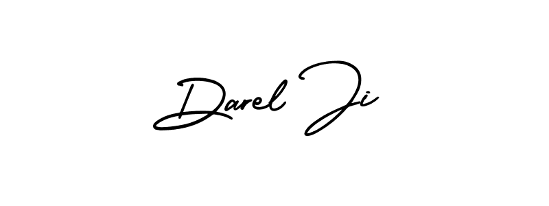 Similarly AmerikaSignatureDemo-Regular is the best handwritten signature design. Signature creator online .You can use it as an online autograph creator for name Darel Ji. Darel Ji signature style 3 images and pictures png