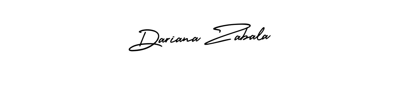 How to make Dariana Zabala name signature. Use AmerikaSignatureDemo-Regular style for creating short signs online. This is the latest handwritten sign. Dariana Zabala signature style 3 images and pictures png