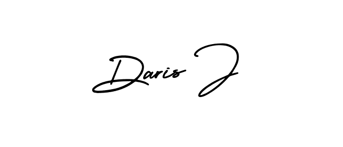 Make a beautiful signature design for name Daris J. With this signature (AmerikaSignatureDemo-Regular) style, you can create a handwritten signature for free. Daris J signature style 3 images and pictures png