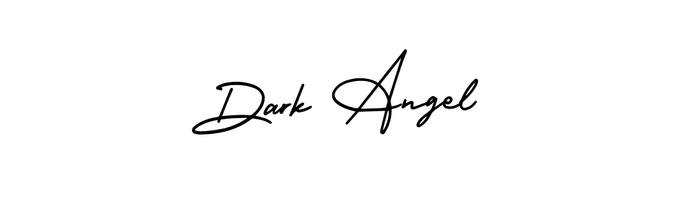 This is the best signature style for the Dark Angel name. Also you like these signature font (AmerikaSignatureDemo-Regular). Mix name signature. Dark Angel signature style 3 images and pictures png