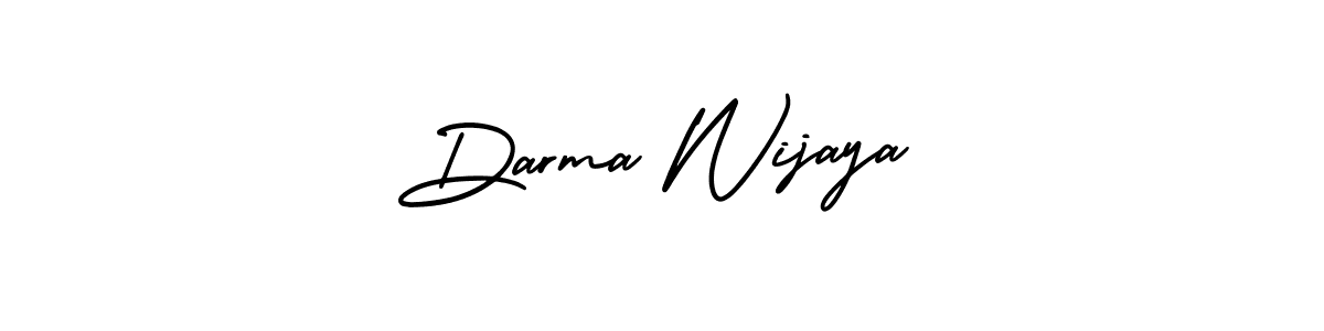 How to make Darma Wijaya name signature. Use AmerikaSignatureDemo-Regular style for creating short signs online. This is the latest handwritten sign. Darma Wijaya signature style 3 images and pictures png