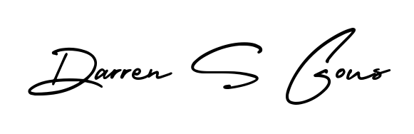 Make your name Darren S Gous memorable on every contract using AmerikaSignatureDemo-Regular autograph style. Instant transparent background export available. Darren S Gous signature style 3 images and pictures png