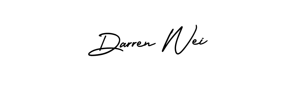 Use a signature maker to create a handwritten signature online. With this signature software, you can design (AmerikaSignatureDemo-Regular) your own signature for name Darren Wei. Darren Wei signature style 3 images and pictures png