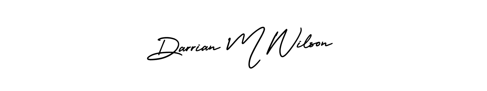 How to make Darrian M Wilson signature? AmerikaSignatureDemo-Regular is a professional autograph style. Create handwritten signature for Darrian M Wilson name. Darrian M Wilson signature style 3 images and pictures png
