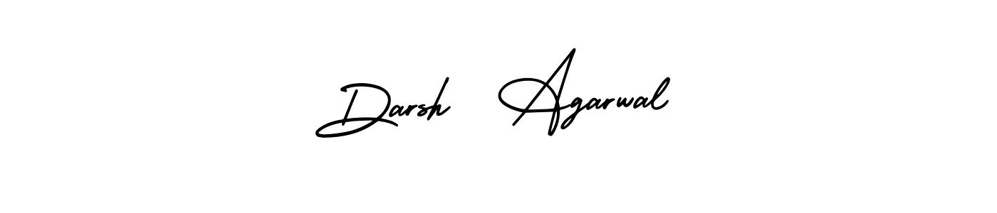 The best way (AmerikaSignatureDemo-Regular) to make a short signature is to pick only two or three words in your name. The name Darsh  Agarwal include a total of six letters. For converting this name. Darsh  Agarwal signature style 3 images and pictures png