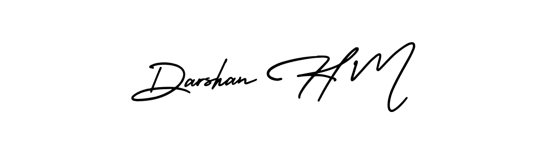 It looks lik you need a new signature style for name Darshan H M. Design unique handwritten (AmerikaSignatureDemo-Regular) signature with our free signature maker in just a few clicks. Darshan H M signature style 3 images and pictures png