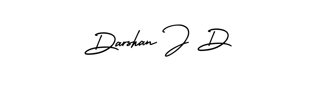 How to make Darshan J D name signature. Use AmerikaSignatureDemo-Regular style for creating short signs online. This is the latest handwritten sign. Darshan J D signature style 3 images and pictures png