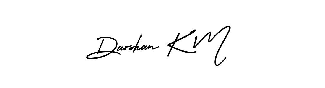 Darshan K M stylish signature style. Best Handwritten Sign (AmerikaSignatureDemo-Regular) for my name. Handwritten Signature Collection Ideas for my name Darshan K M. Darshan K M signature style 3 images and pictures png