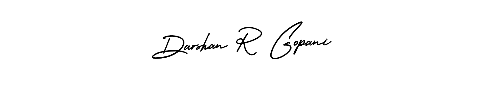 How to make Darshan R Gopani signature? AmerikaSignatureDemo-Regular is a professional autograph style. Create handwritten signature for Darshan R Gopani name. Darshan R Gopani signature style 3 images and pictures png