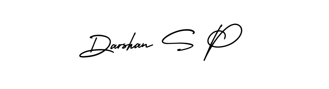 Make a beautiful signature design for name Darshan S P. With this signature (AmerikaSignatureDemo-Regular) style, you can create a handwritten signature for free. Darshan S P signature style 3 images and pictures png