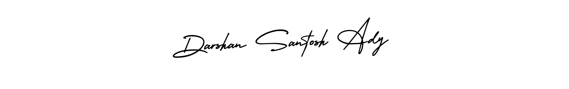 You should practise on your own different ways (AmerikaSignatureDemo-Regular) to write your name (Darshan Santosh Ady) in signature. don't let someone else do it for you. Darshan Santosh Ady signature style 3 images and pictures png