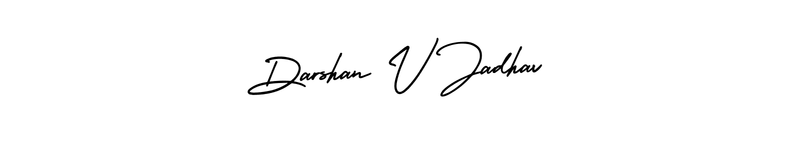 AmerikaSignatureDemo-Regular is a professional signature style that is perfect for those who want to add a touch of class to their signature. It is also a great choice for those who want to make their signature more unique. Get Darshan V Jadhav name to fancy signature for free. Darshan V Jadhav signature style 3 images and pictures png