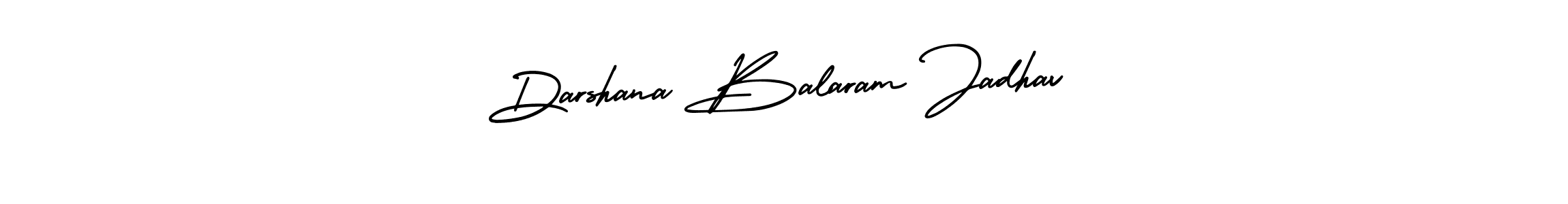 The best way (AmerikaSignatureDemo-Regular) to make a short signature is to pick only two or three words in your name. The name Darshana Balaram Jadhav include a total of six letters. For converting this name. Darshana Balaram Jadhav signature style 3 images and pictures png