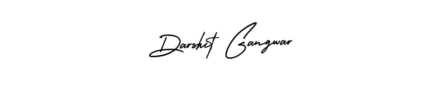 How to make Darshit Gangwar name signature. Use AmerikaSignatureDemo-Regular style for creating short signs online. This is the latest handwritten sign. Darshit Gangwar signature style 3 images and pictures png